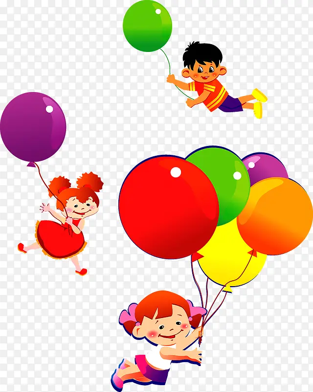 儿童玩气球