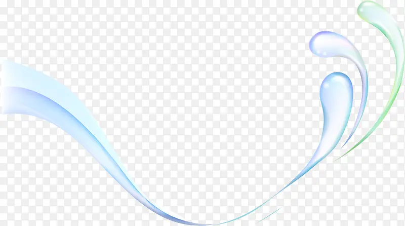 曲线型蓝色水滴
