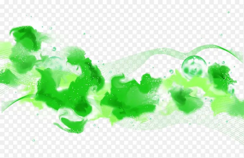 绿色水墨渲染背景
