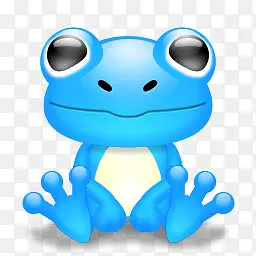 蓝色青蛙动物卡通
