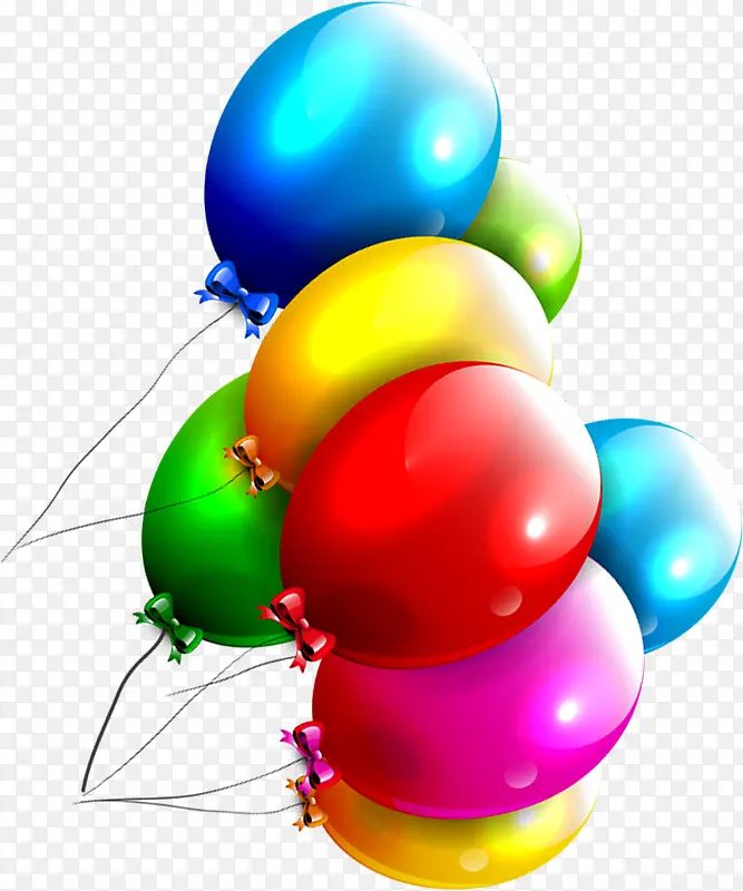 中秋节手绘彩色气球