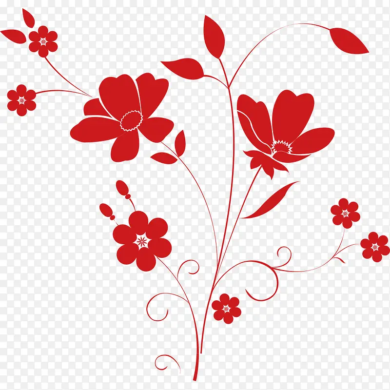 红色印刷花纹