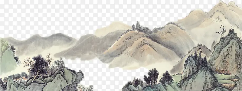 水墨山水画