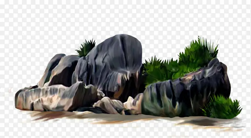 绿色假山