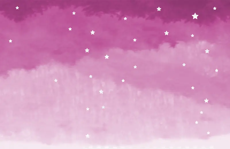 手绘紫色星空风景
