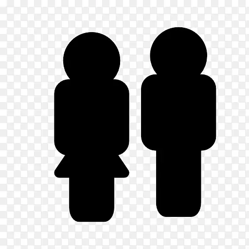 男性和女性用户图标