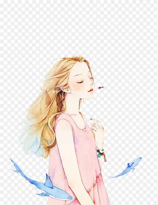 卡通手绘小女孩