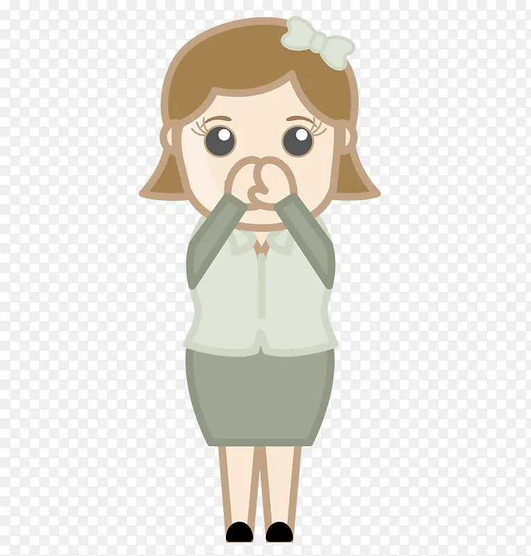 正在暖手的女士