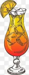 手绘鸡尾酒