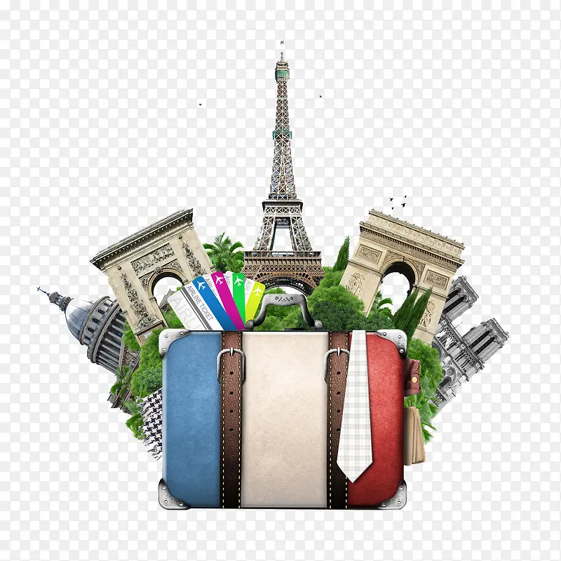 出国旅行主题埃菲尔铁塔