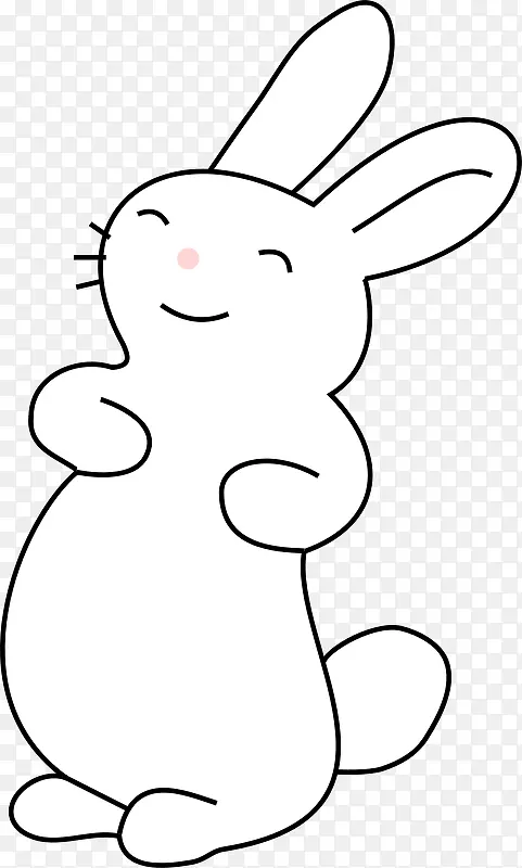 卡通微笑小白兔