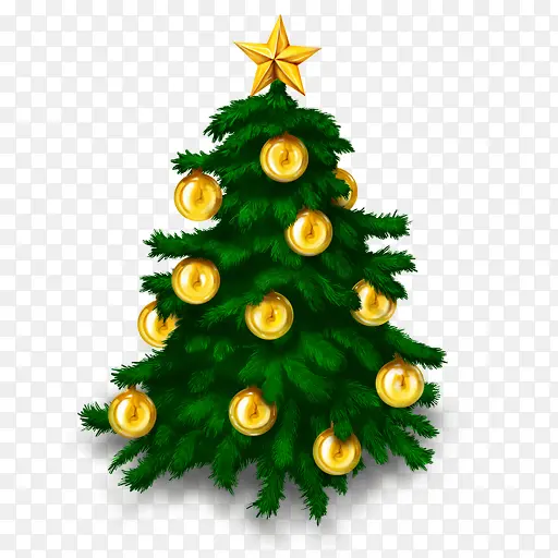 黄色礼物圣诞树