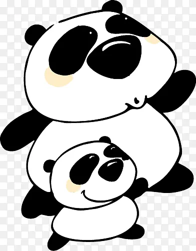 卡通动物熊猫