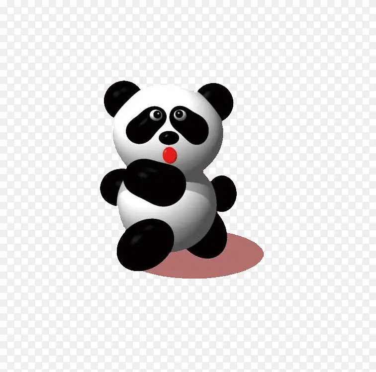 被吓到的国宝熊猫
