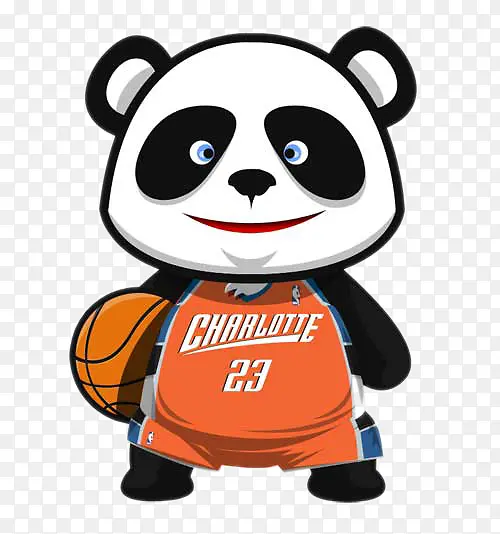 玩篮球的熊猫