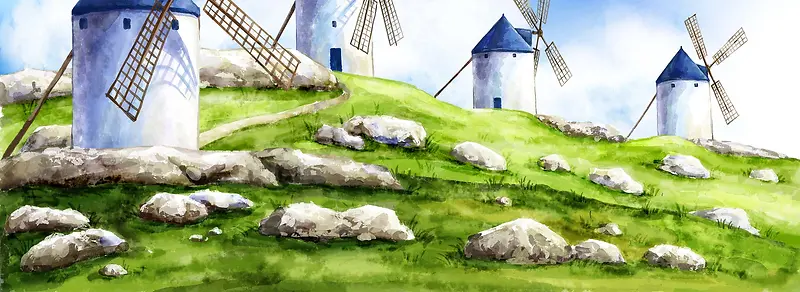 梦幻手绘卡通背景