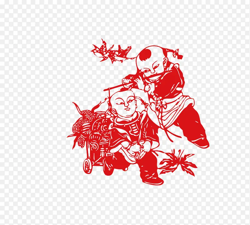 福娃剪纸