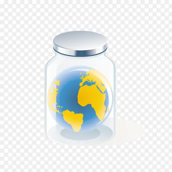透明玻璃瓶 地球