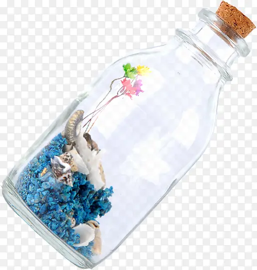 珊瑚漂流瓶素材
