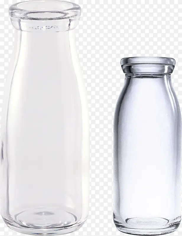 高清摄影手绘透明的玻璃瓶