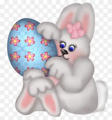 手绘卡通兔子