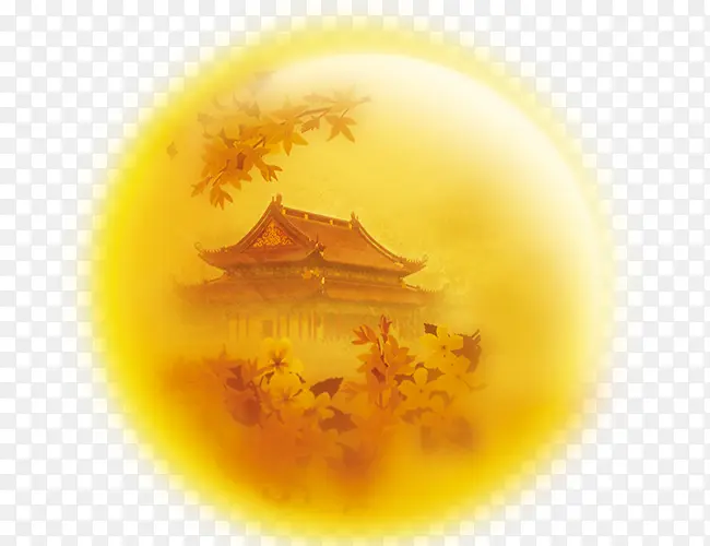 中秋节团圆圆月