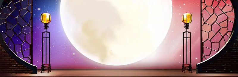 中秋节banner创意设计