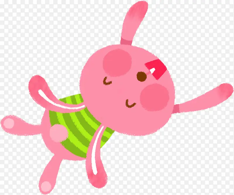 粉色可爱开心小兔子设计
