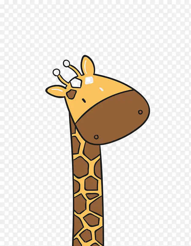 矢量卡通可爱插画长颈鹿png