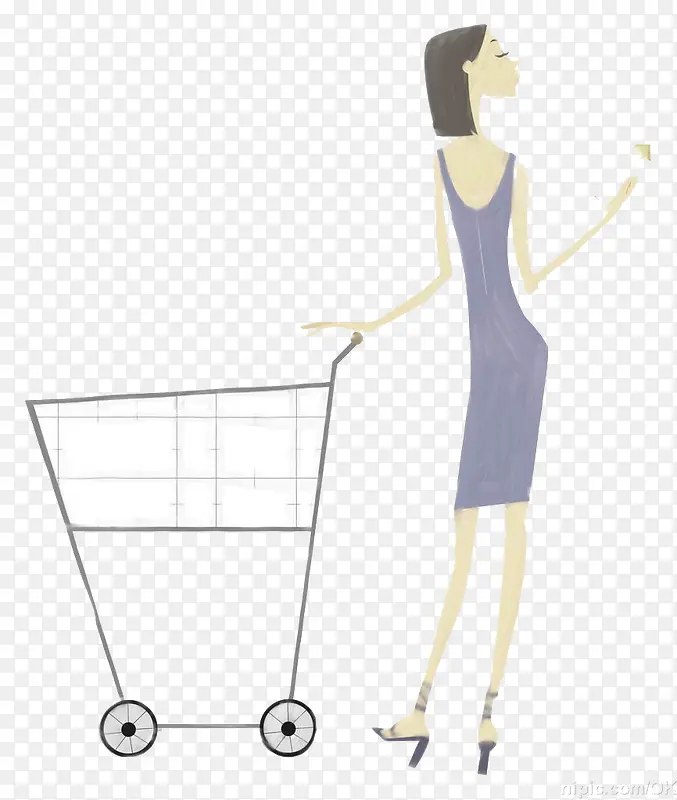 蓝色礼服女人