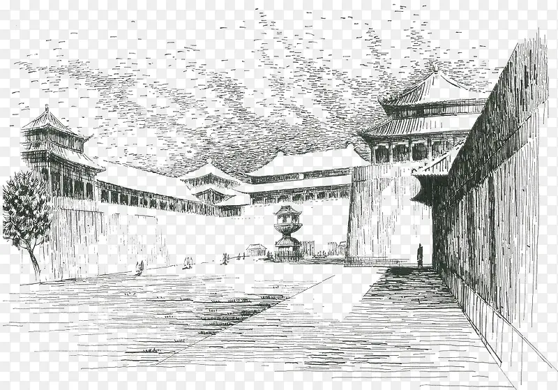 手绘房子