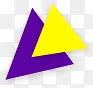 紫黄三角形素材