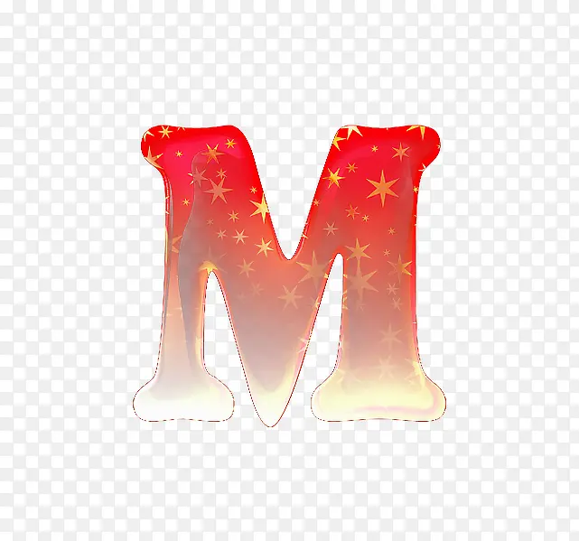 渐变红旗字母m