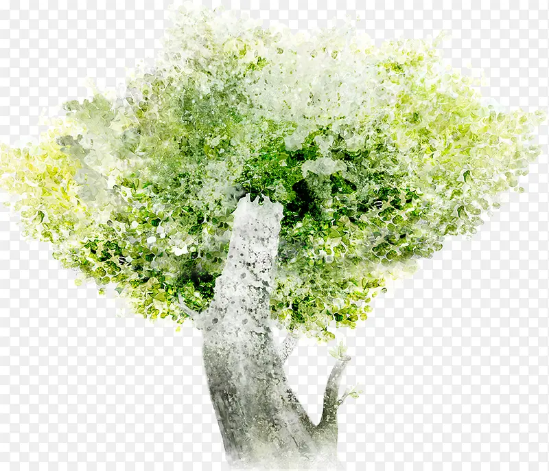 绿色梦幻树木创意