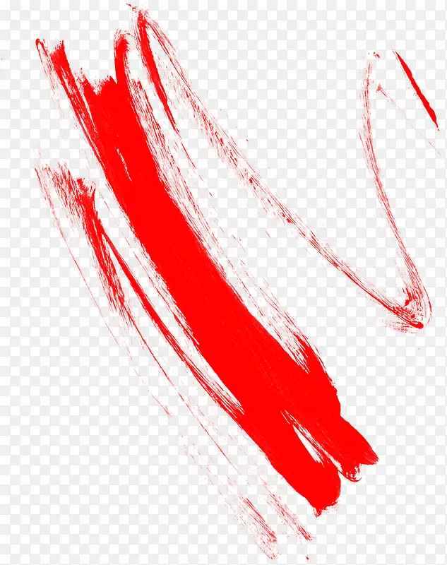 红色条纹毛笔涂鸦海报背景