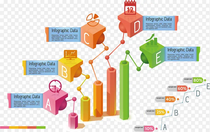 矢量创意图表
