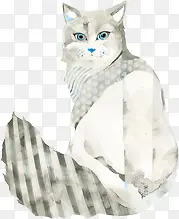 卡通纹理猫效果图标