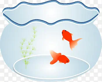 卡通可爱鱼缸效果设计