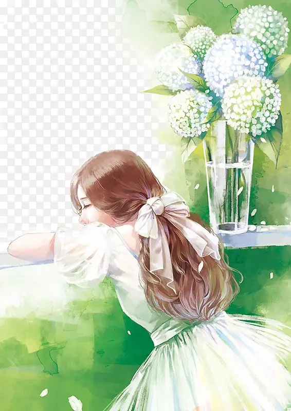 手绘女孩