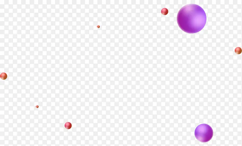 紫色手绘圆球漂浮装饰