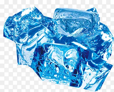 蓝色透明冰块淘宝促销