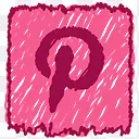 手绘社交媒体PNG图标网页图标p