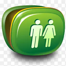 厕所标志Magic Box绿色文件夹PNG图标