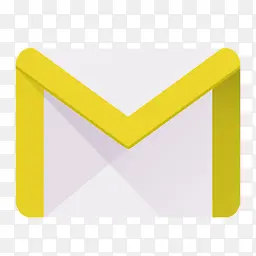 黄色信封扁平风格PNG图标