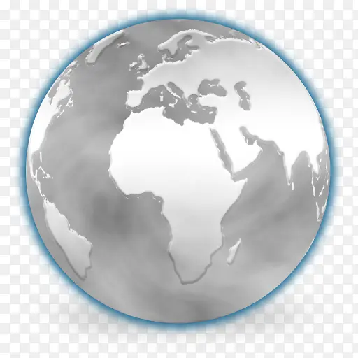 PNG图标设计灰色地球