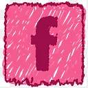 手绘社交媒体PNG图标网页图标facebook