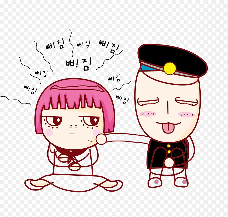 搞怪的男女
