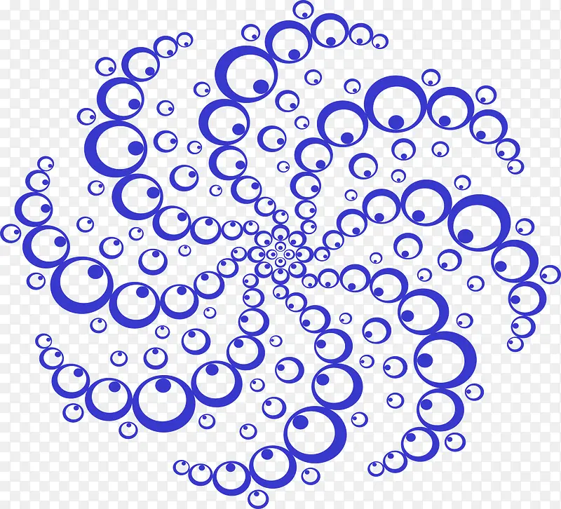 科学几何蓝色圆形图案