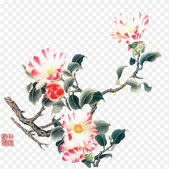 中国风 手绘花