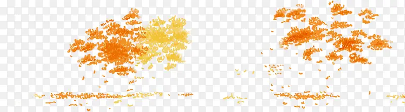 黄色秋季枫叶装饰